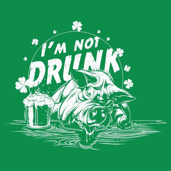 I'm Not Drunk Pig - St Patrick's day Baby Bodysuit