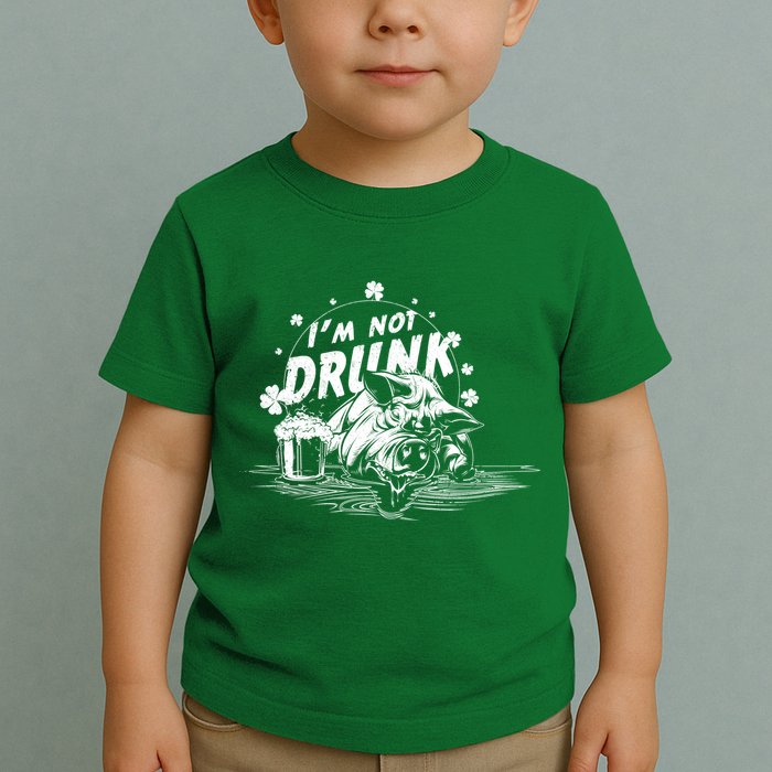 I'm Not Drunk Pig - St Patrick's day Toddler T-Shirt