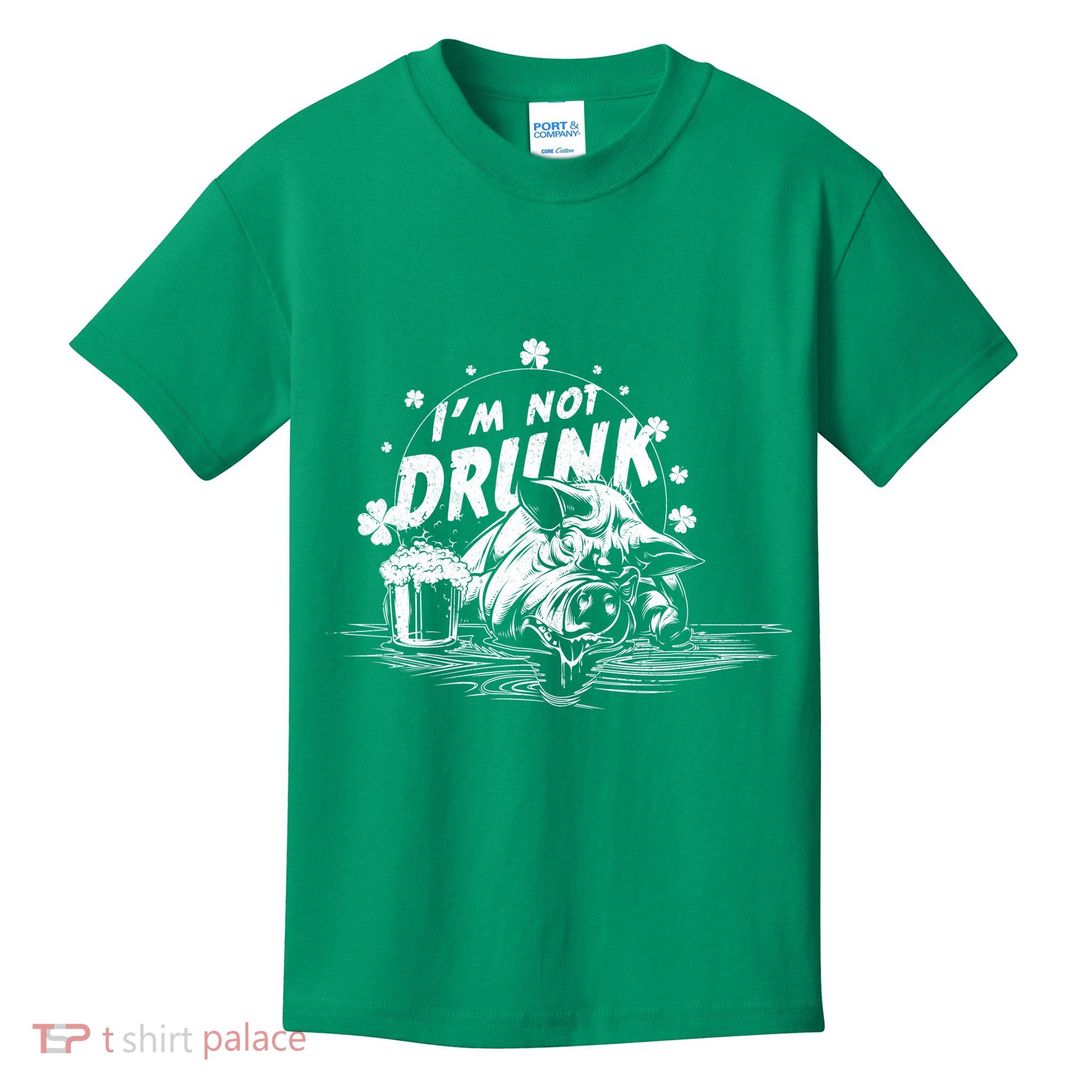 I'm Not Drunk Pig - St Patrick's day Kids T-Shirt