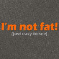I'm Not Fat Just Easy To See Cotton Canvas Backpack