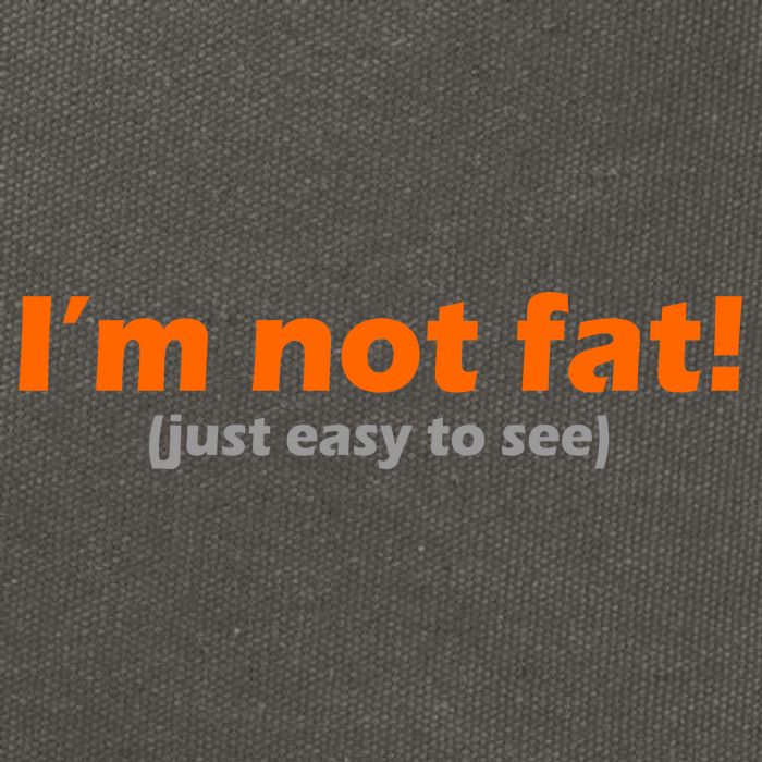 I'm Not Fat Just Easy To See Cotton Canvas Backpack