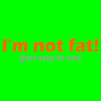 I'm Not Fat Just Easy To See Button