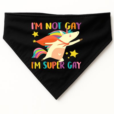 I'm Not Gay I'm Super Gay USA-Made Doggie Bandana