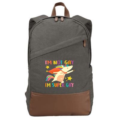 I'm Not Gay I'm Super Gay Cotton Canvas Backpack