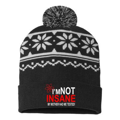 I'm Not Insane My Mother Tested Funny USA-Made Snowflake Beanie