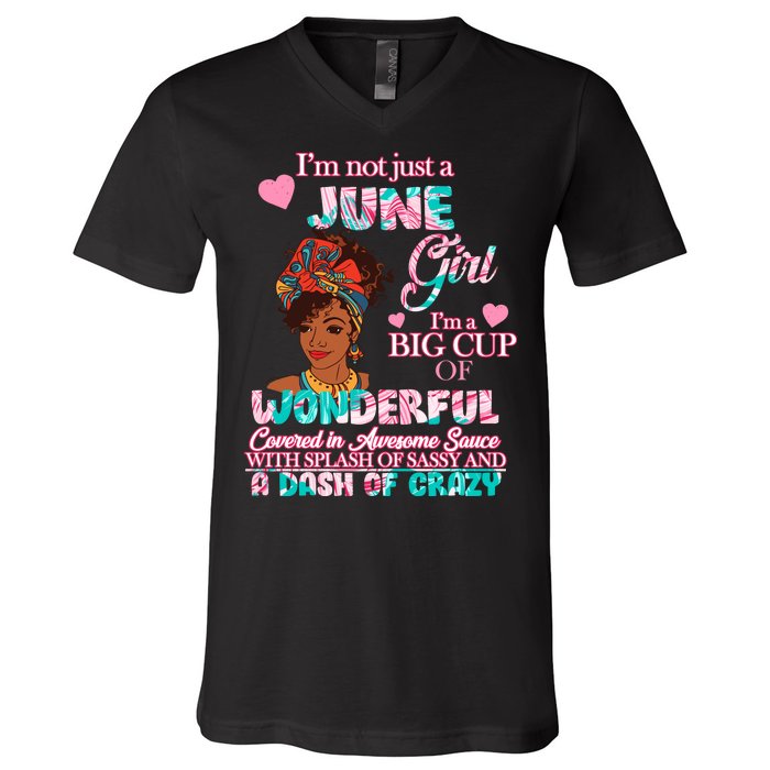 I'm Not Just A June Girl Funny Birthday V-Neck T-Shirt