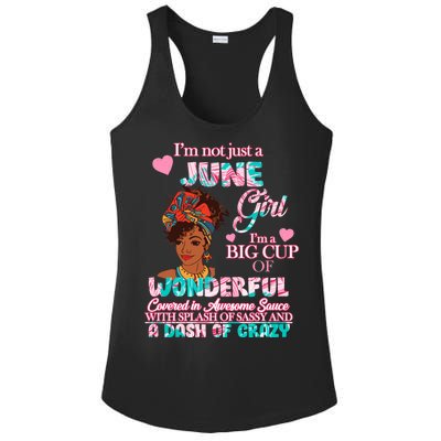 I'm Not Just A June Girl Funny Birthday Ladies PosiCharge Competitor Racerback Tank