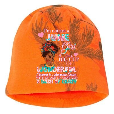 I'm Not Just A June Girl Funny Birthday Kati - Camo Knit Beanie