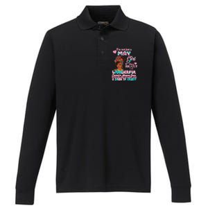 I'm Not Just A May Girl Funny Birthday Performance Long Sleeve Polo