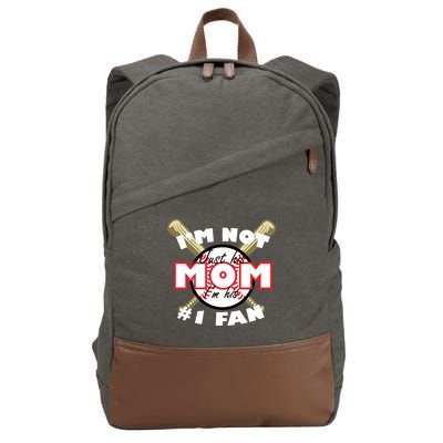 I'm Not Just His Mom I'm His #1 Fan Cotton Canvas Backpack