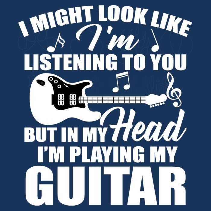 I'm Not Listing I'm Playing My Guitar 7-Panel Snapback Hat