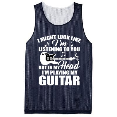I'm Not Listing I'm Playing My Guitar Mesh Reversible Basketball Jersey Tank