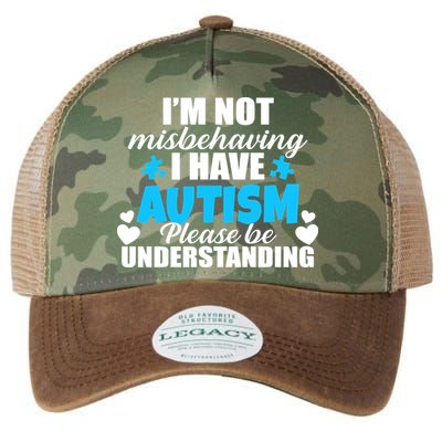I'm Not Misbehaving I Have Autism Legacy Tie Dye Trucker Hat