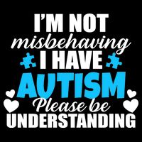 I'm Not Misbehaving I Have Autism Wool Snapback Cap