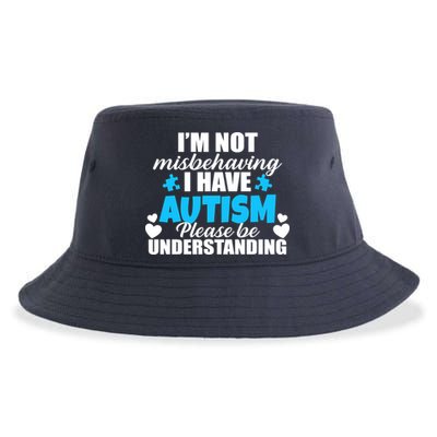 I'm Not Misbehaving I Have Autism Sustainable Bucket Hat