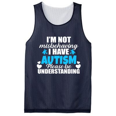 I'm Not Misbehaving I Have Autism Mesh Reversible Basketball Jersey Tank