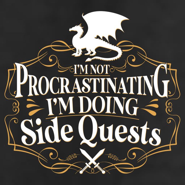 I'm Not Procrastinating I'm Doing Side Quest RPG 7 Panel Mesh Trucker Snapback Hat