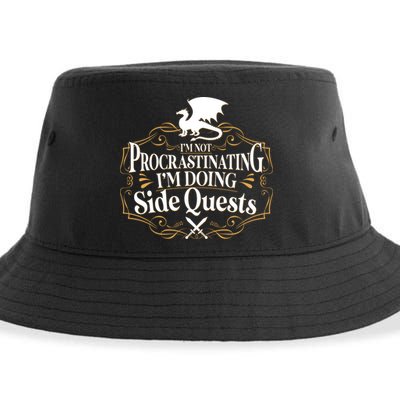 I'm Not Procrastinating I'm Doing Side Quest RPG Sustainable Bucket Hat
