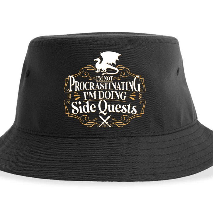 I'm Not Procrastinating I'm Doing Side Quest RPG Sustainable Bucket Hat