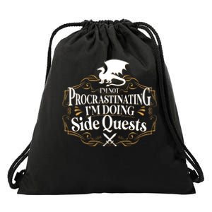 I'm Not Procrastinating I'm Doing Side Quest RPG Drawstring Bag