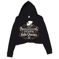 I'm Not Procrastinating I'm Doing Side Quest RPG Crop Fleece Hoodie