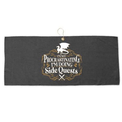 I'm Not Procrastinating I'm Doing Side Quest RPG Large Microfiber Waffle Golf Towel