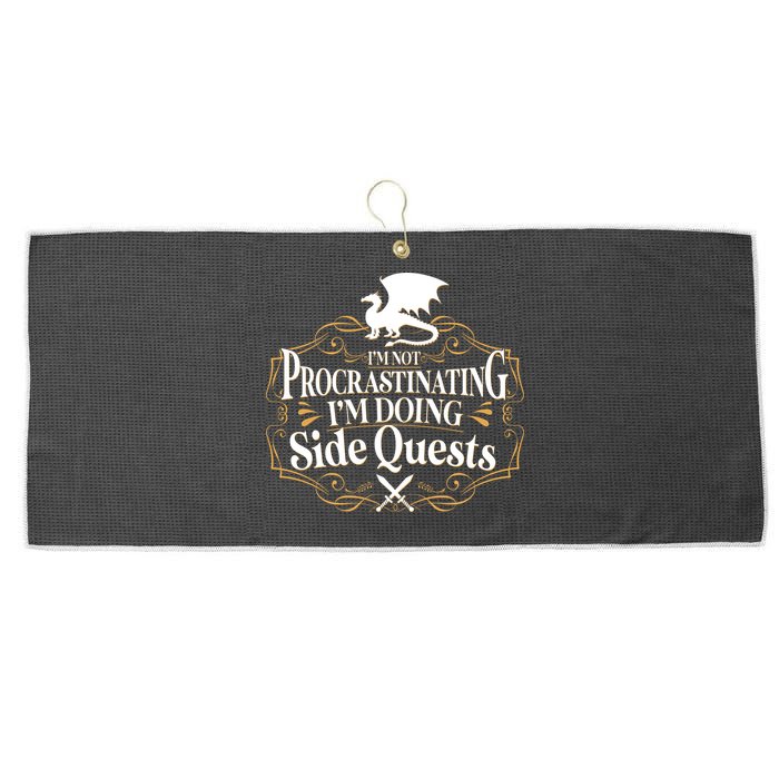 I'm Not Procrastinating I'm Doing Side Quest RPG Large Microfiber Waffle Golf Towel