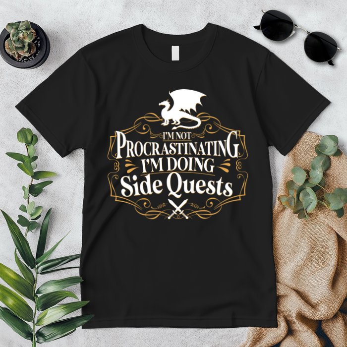 I'm Not Procrastinating I'm Doing Side Quest RPG Premium T-Shirt