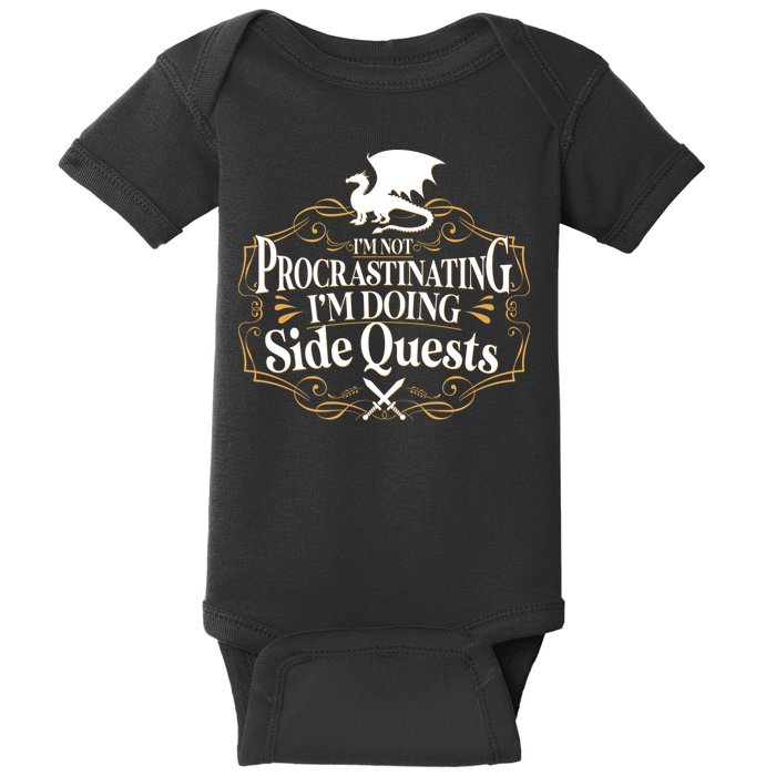 I'm Not Procrastinating I'm Doing Side Quest RPG Baby Bodysuit