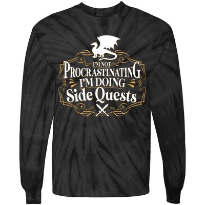 I'm Not Procrastinating I'm Doing Side Quest RPG Tie-Dye Long Sleeve Shirt