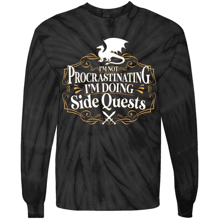 I'm Not Procrastinating I'm Doing Side Quest RPG Tie-Dye Long Sleeve Shirt