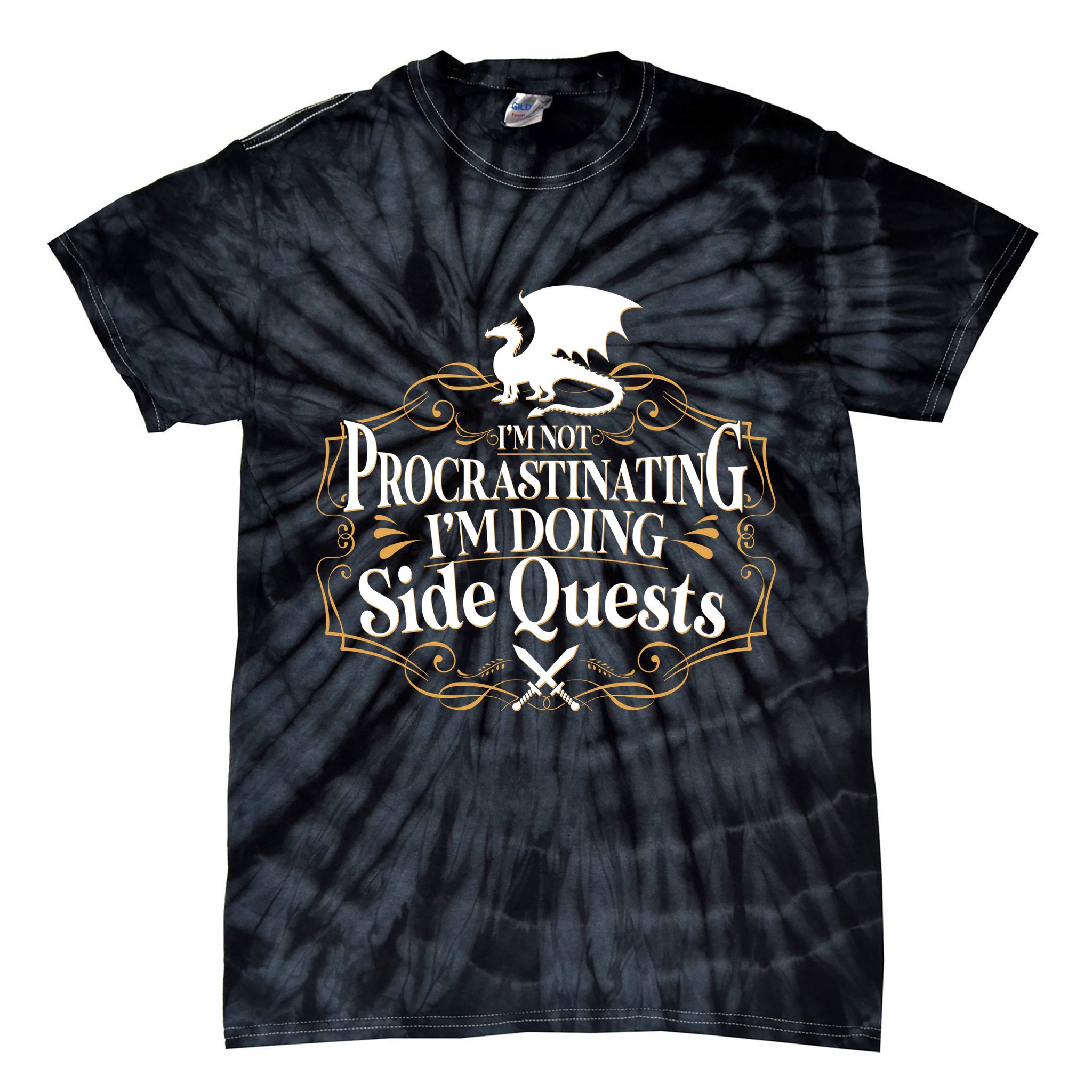 I'm Not Procrastinating I'm Doing Side Quest RPG Tie-Dye T-Shirt