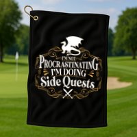 I'm Not Procrastinating I'm Doing Side Quest RPG Golf Towel