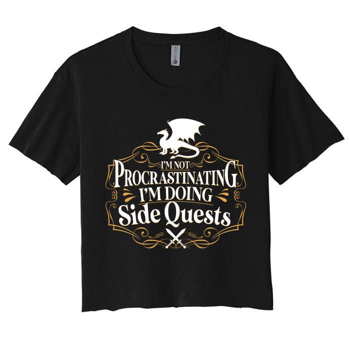 I'm Not Procrastinating I'm Doing Side Quest RPG Crop Top