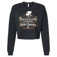 I'm Not Procrastinating I'm Doing Side Quest RPG Cropped Pullover Crew