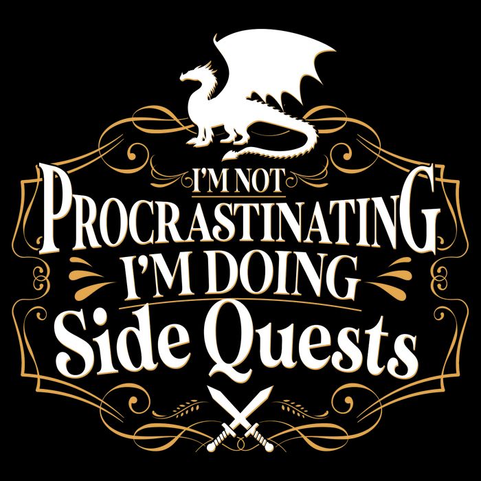 I'm Not Procrastinating I'm Doing Side Quest RPG Women's V-Neck T-Shirt