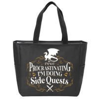 I'm Not Procrastinating I'm Doing Side Quest RPG Zip Tote Bag