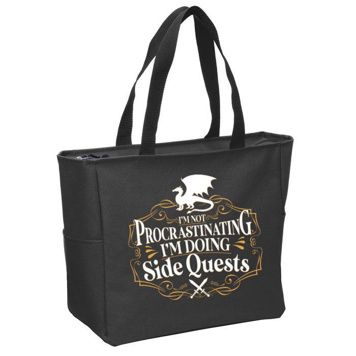 I'm Not Procrastinating I'm Doing Side Quest RPG Zip Tote Bag