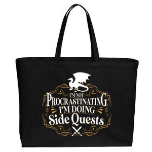 I'm Not Procrastinating I'm Doing Side Quest RPG Cotton Canvas Jumbo Tote