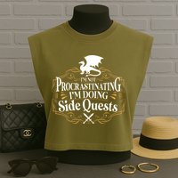 I'm Not Procrastinating I'm Doing Side Quest RPG Garment-Dyed Women's Muscle Tee