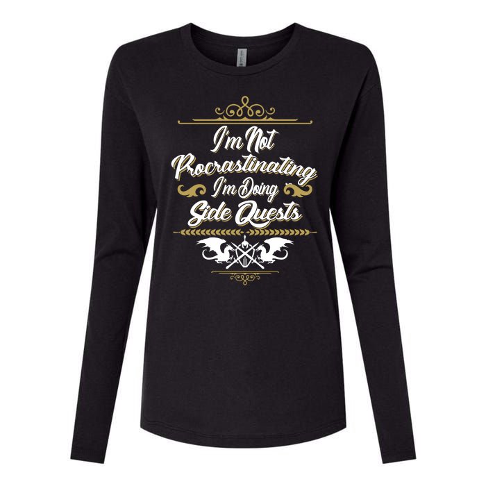 I'm Not Procrastinating I'm Doing Side Quests Womens Cotton Relaxed Long Sleeve T-Shirt