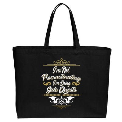 I'm Not Procrastinating I'm Doing Side Quests Cotton Canvas Jumbo Tote