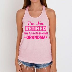 I'm Not Retired I'm A Professional Grandma Women's Knotted Racerback Tank