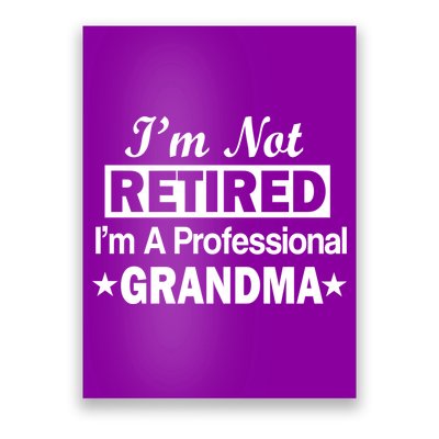 I'm Not Retired I'm A Professional Grandma Poster