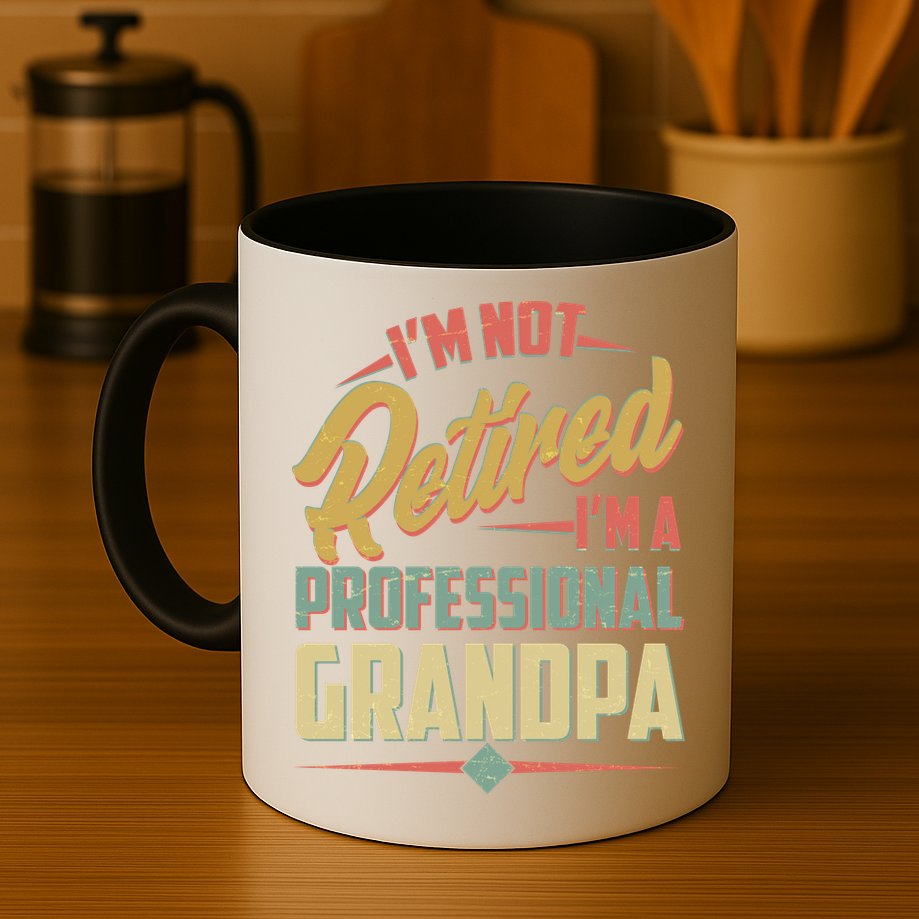 I'm Not Retired I'm A Professional Grandpa Vintage Mug