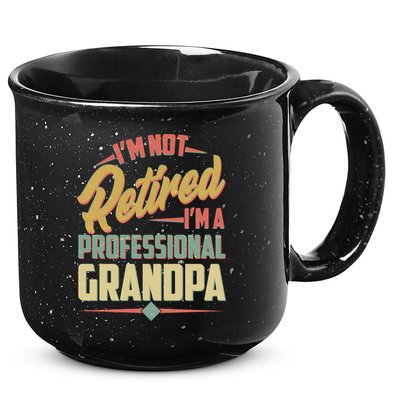 I'm Not Retired I'm A Professional Grandpa Vintage 15oz Campfire Ceramic Mug