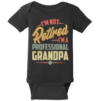 I'm Not Retired I'm A Professional Grandpa Vintage Baby Bodysuit