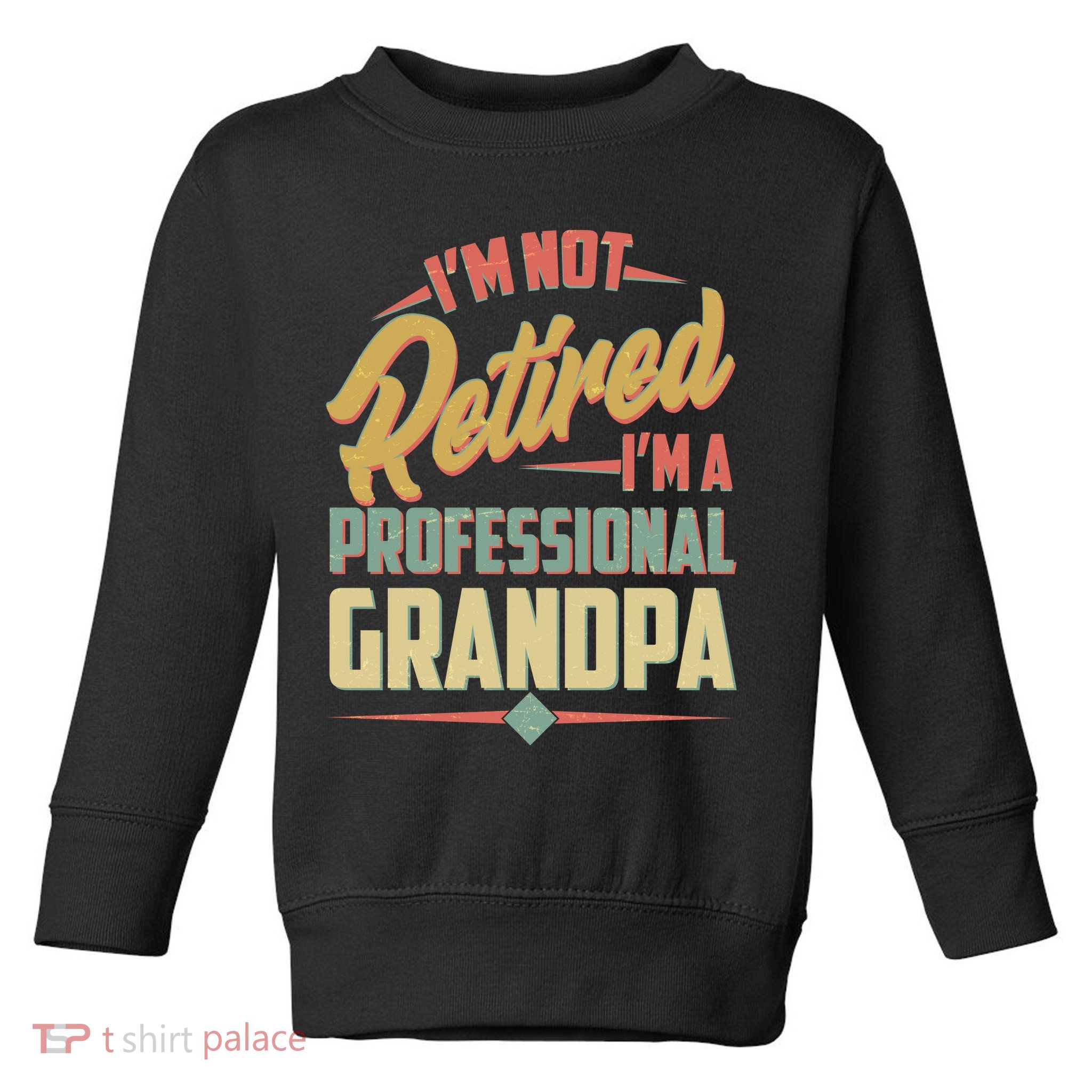 I'm Not Retired I'm A Professional Grandpa Vintage Toddler Sweatshirt