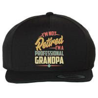 I'm Not Retired I'm A Professional Grandpa Vintage Wool Snapback Cap