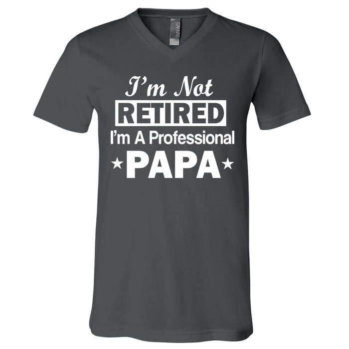 I'm Not Retired I'm A Professional Papa V-Neck T-Shirt